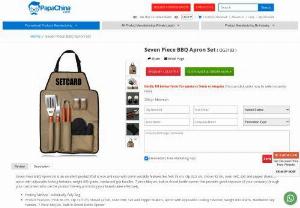 Custom Products - Wholesaler for Seven Piece BBQ Apron Set,  Custom Cheap Seven Piece BBQ Apron Set and Promotional Seven Piece BBQ Apron Set at China factory Manufacturer and Wholesale Supplier from PapaChina
