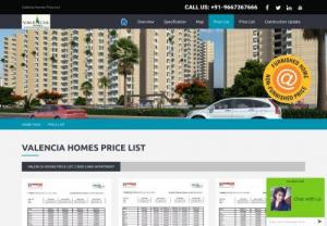 Valencia Homes Price List & Payment Plan - Valencia Homes offers a 2 & 3 BHK flats at a very affordable price. They are loaded with posh mod amenities and designed perfectly. To get the details call us 7533005334.