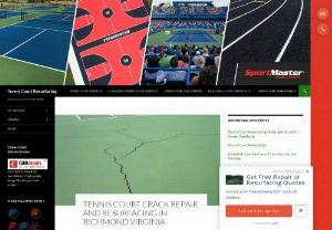 Tennis Court Crack Repair and Resurfacing in Richmond Virginia - Tennis court crack repair and resurfacing in Richmond Virginia is best handled by experienced,  local tennis court contractors.