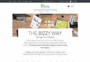 Bizzy Marketing Solutions - Bizzy Marketing Solutions is a local business consulting company that helps you grow your local business by managing and maintaining your online reviews / reputation. Bizzy Marketing Solutions will work with any business big or small in any city to help you maintain and grow your brand online and hear what your clients are saying about you.