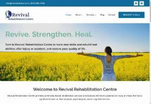 Revival Rehabilitation Centre | Injury Rehabilitation | (613) 680-4550 - Revival Rehabilitation Centre | Injury Rehabilitation | Traumatic Brain Injury Treatment | Back Pain Relief | Whiplash | (613) 680-4550 | Ottawa, ON