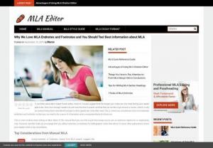 MLA editor - If you are not a professional writer you may not have a good understanding of all of the rules of formatting for the papers that you are writing. If you need information about writing in MLA format and what is the right way to do it,  you can find it all at our MLA editor. MLA editor contains all of the best articles and tips on this topic. On this website,  you will find guides that will help you to make your document look exactly the way it should in MLA format. Visit our website