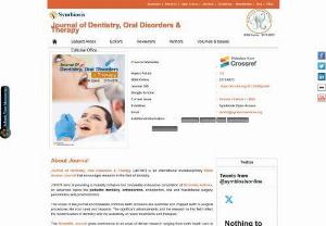 Journal of dentistry,  open access journal,  journal of dental research - Journal of dentistry,  Oral disorders and therapy is an international open access journal that encourages dental research. The significant progression made in the dental research