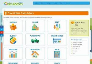 Calculators - Offers a suite of free online calculation tools for simple math problems and everyday life situations.