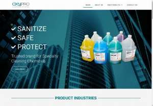 The only cleaning product that can meet your cleaning standard - Oxypro a high quality and eco-friendly industrial cleaning chemical,  Its industrial cleaning products have the ability to remove dirt and disinfecting germs easily,  leaving your workplace totally clean.