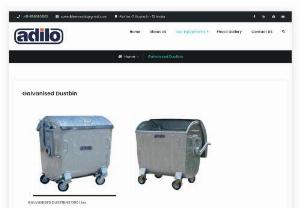 Galvanised Dustbin 1100 Ltr | speed kleen systems - Manufacturer of Garbage Dustbins - Galvanised Dustbin offered by Speed Kleen Systems Manufacturer,  Noida,  India.