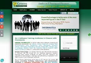 Greens Technologys In Chennai - Learn Web Designing Course in Chennai from the Web Design and Development Experts at Greens Technology. We provide best training on which is used for developing more and more web applications using programming languages like PHP,  HTML,  CSS,  Javascript,  Jquery and MySQL. We also offers the placement facilities after completing the course in IT sector.