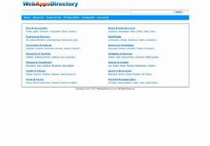 Web Apps Directory - Comprehensive web directory featuring quality websites undervarious organized categories. Submit your websites to free general web directory, and get approved and listed in the appropriate category.