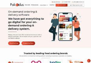 Online Food Ordering Software - Pakodus is an online food ordering and delivery software providing a readymade solution for your restaurant business. Get online ordering software with complete source code at one-time cost.