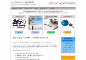 Danvers 24/7 Locksmith - Need locksmith services in Danvers,  MA? We will deliver you the best and most reliable one. Locksmith service isn't a minor matter - it is very important to select not only experienced technicians that will provide high quality work,  but also to find reliable and trusted technicians that will make you feel calm and as safe as possible - that is why we offer our services for. We provide all sort of locksmith services Automotive Locksmith - Car Keys and Car Lockout Residential Locksmith - Lock