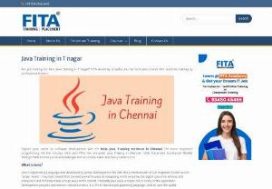 Best JAVA Training in Chennai - FITA Academy is the best institute to provide all IT subjects and Language training in Chennai. Training in T. Nagar is the right place to take up Java Training in Chennai where one can learn the entire concepts of Java language. 120+ courses are offered with MNC #experts. It is important to learn Java in today's programming world. The curriculum followed at Training in T. Nagar is revised recently according to today's trend and trainers are from MNC with minimum 10 years of experience.
