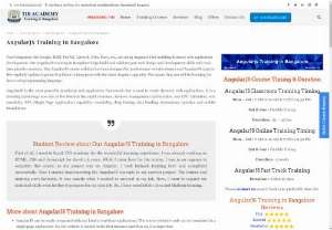 AngularJS training institute in Bangalore - If you study angularjs training in Bangalore and then you can get placement in top companies. They offer some interviews and give a chance to build up your careers