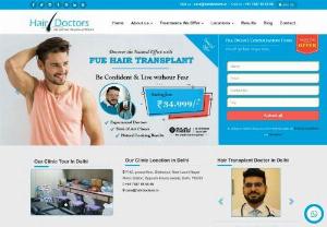 Hair transplant in Delhi - Hair loss is major problem nowadays. Most of the people suffering from hair loss problem due to various reasons such as physical stress,  low hormones problem and many others problem. So hair transplant is a perfect solution to solve hair loss problem. To get the best hair treatments just visit our clinic hair doctors.