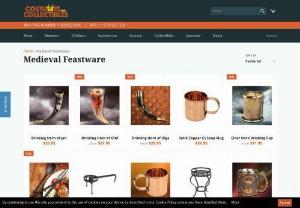 Medieval Feastware - Medieval feastware offered by Costumes and Collectibles are high quality and authentic feastware to grace any table and made of excellent materials.