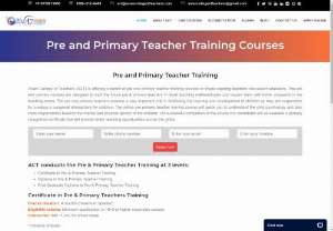 Pre & Primary Teacher Training Courses Online - Teacher Training in India offers a wide range of varied courses which act as a complete guideline to Online Pre-Primary Teachers Training Courses.