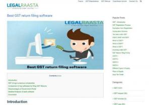 Best GST return filing software | Learn GST | LegalRaasta - The GST return filing software from TaxRaahi is the easiest and most feature-rich software to file your GST returns in comparison to other softwares.