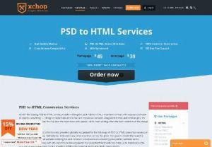 PSD to HTML Conversion Services - 100% Manual Coding - PSD to HTML conversion is available at Xchop,  the best conversion service provider converts image files into fully functional HTML website.
