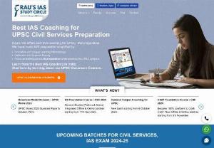 Join for IAS exam,  UPSC Exam,  For Civil services. - For best results in IAS exam,  Civil services,  UPSC exams join Rau's now. We provide best study material for both Prelims and main exam of IAS.