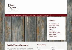 Austin Fencing Company - SERVICES
Dec. Cattle Panel
Chain Link Fence
Commercial
Gates
Iron Fence
Ranch/Farm Fence