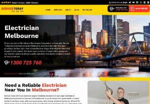 Local electrician in Melbourne - Service Today provides all types of electrical services to domestic,  commercial and industrial sectors in Melbourne. Just you need is professional electrician Melbourne from Service Today. Service Today is your local electrical contractor for the following electrical services: Power Points Repair,  Upgrade and Installation Surge Protection Lighting Installation Switchboards Upgrade and Installation Wiring or Rewiring of a property Installation of Safety Switches
