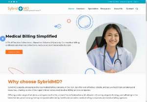 Medical Billing Service Provider,  Credentialing & Front Office Services Provider - SybridMD is a medical billing service provider,  founded in 2009. We offer medical billing services for all medical specialties across the United States. You can directly call us at (888) 312-6847.