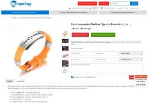 Environmental Rubber Sports Bracelet - Wholesaler for Environmental Rubber Sports Bracelet,  Custom Cheap Environmental Rubber Sports Bracelet and Promotional Environmental Rubber Sports Bracelet at China factory Manufacturer and Wholesale Supplier from PapaChina
