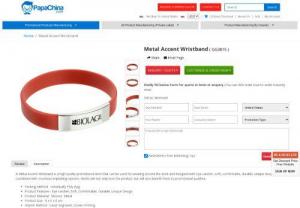 Metal Accent Wristband - Wholesaler for Metal Accent Wristband,  Custom Cheap Metal Accent Wristband and Promotional Metal Accent Wristband at China factory Manufacturer and Wholesale Supplier from PapaChina