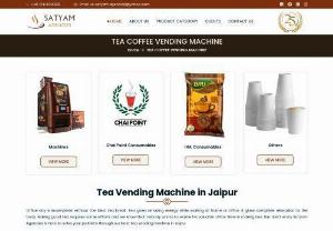 Satyam Agencies - Serving best Tea,  Coffee & other beverages since last 20 Years. With backbone of Branded products from HINDUSTAN UNILEVER LTD. Like Lipton,  Bru,  Red label,  Taj Mahal,  we are associated with almost all largest companies,  MNCs and offices in Jaipur. Highly trained and snappy technical staff with calibre to handle any breakdown situation