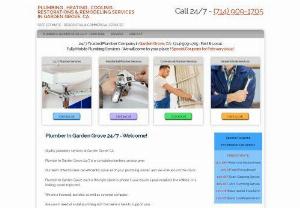 Plumber In Garden Grove 24/7 - 24/7 Trusted Plumber Company in Garden Grove,  CA - (714) 909-1705 - Fast & Local. Quality plumbers services at Garden Grove,  CA. Plumber In Garden Grove 24/7 is a complete plumbers service giver. Our team of technicians can efficiently solve all of your plumbing wishes,  and we work around the clock. Plumber In Garden Grove 24/7 is the right place to phone if you require a pipe installed,  line refitted,  or a leaking spout improved. We are a licensed,  bonded,  as well as covered company.