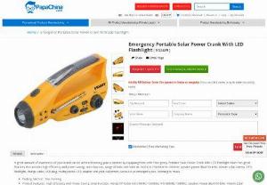 Emergency Portable Solar Power Crank With LED Flashlight - Wholesaler for Emergency Portable Solar Power Crank With LED Flashlight,  Custom Cheap Emergency Portable Solar Power Crank With LED Flashlight and Promotional Emergency Portable Solar Power Crank With LED Flashlight at China factory Manufacturer and Wholesale Supplier from PapaChina