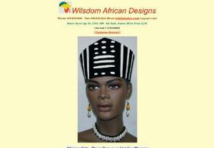 Africa Hat and Crown for Women - Elegant open top African ladies Crown or hat for women with velcro closure for perfect fitting. 100% cotton mudcloth fabric. Perfect for all occasions and gift items. Available in all colors million stones george fabrics. Made by Wilsdom Designs. Click Here to view more sale items