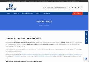 Special Seals Manufacturers India,  Special Mechanical Seals Supplier - Looking for best Special Seals manufacturers in India? LEAK-PACK is a leading Special Mechanical Seals supplier located in Gujarat. Get a quote now!