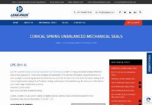 Conical Spring Mechanical Seal Supplier India - Looking for best Conical Spring Seals manufacturer in India? LEAK-PACK is a leading Conical Spring Unbalanced Mechanical Seal supplier located in Gujarat.