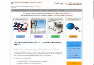 Locksmiths in North Miami Beach FL - Locksmiths in North Miami Beach FL - Locksmith in North Miami Beach,  FL (786) 713-1429,  Looking for locksmith in North Miami Beach,  FL? We will deliver you the best and most reliable one. Locksmith service isn't a minor matter - it is most important to select not only experienced technicians that will complete high standard work,  but also to pick trusted and reliable technicians that will do everything in order to make you feel tranquil and as safe as possible - that is why we are here for.