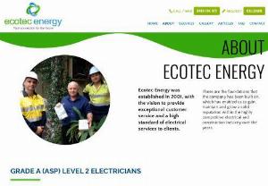Level 2 Electricians in Sydney - Ecotec Energy provides you with an exceptional and efficient level 2 electrician services to the highest standard in Sydney.