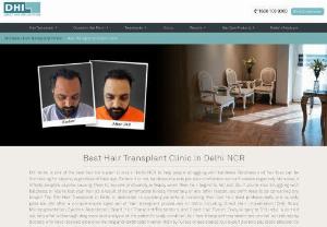 Best Hair Transplant Clinic in Delhi - With Direct hair implantation (DHI) hair follicles are implanted one by one directly to the thinning area that needs to be covered. Each hair follicle is placed in a specific direction,  angle and depth,  thanks to the DHI's unique tools,  providing 100% natural results & maximum density. The minimally invasive procedure is painless,  and recovery is rapid. The hair growth is visible within 2 months & full growth of hair happen in 8-9 months. Call our delhi clinic for hair transplant: 1800103930