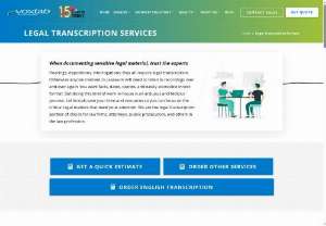 Voxtab: Accurate Legal Transcription Services - Voxtab provides 99% accurate transcription services for legal audio and video files, including court hearings, arbitrations, depositions, and interrogations.
