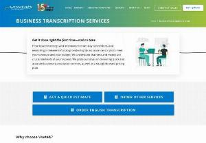 Business Transcription at 99% Accuracy - We provide business transcription services from board meetings,  seminar,  interviews to multi-day conventions (and everything in between) etc.