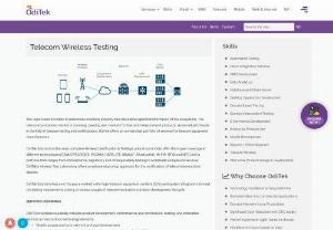 Telecom Test Automation in India | OdiTek Solutions - OdiTek Solutions is the most complete Wireless Certification & Testing Laboratory in India.ODITEk’s wireless capability includes product development, conformance and certification, testing, and embedded services across various technology domains