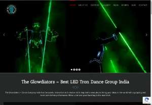 Glowdiators-Best TRON Dance Crew in India - Glowdiators - Best LED Tron Dance Company India,  is known for its unique and distinctive dance genre 'Led Tron Dance'. It has performed at various corporate and college events. Not just that,  it has also performed on various reality TV dance shows. Glowdiators services include Customized Tron Dance,  Wedding Choreography,  Regular in-studio Dance Classes and Online Dance Classes.