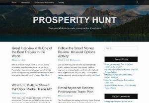 Prosperity Hunt - Exploring methods to make money online and from home. We have a lot of content on investing/trading,  work from home jobs,  online marketing,  cryptocurrencies,  dropshipping,  and website building.
