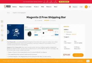 Free Shipping Bar for Magento 2 - Magento 2 Free Shipping Bar create a free shipping notifier based on cart total to boost sale. For example: 