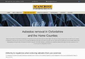 Asbestos removal basingstoke - Scancross provide Asbestos removal services throughout the St Albans,  Basingstoke,  Bedfordshire,  hertfordshire,  Luton,  London,  and Milton Keynes areas.
