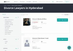 Hire Top Divorce Lawyers in Hyderabad | MyAdvo - Just select your city and get connected to the best divorce lawyers in Hyderabad through MyAdvo. Speak to our case manager at +919811782573 to hire the top divorce advocates in Hyderabad.
