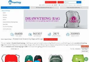 Promotional Drawstring Bags - Wholesaler for Promotional Drawstring Bags,  Printed Drawstring Bags and China Drawstring Bags at China Manufacturer and Wholesale Supplier from PapaChina.