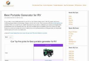Best portable generator for RV - Want to buy the best portable generator for RV? Then examine our Ultimate Collection of portable generators for RV that deliver great results