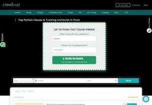 Python Courses In Pune - ClassBoat provides the list of Python Courses in Pune. If you are Class Provider or looking for classes to improve your skills just login to ClassBoat website