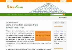 Vastu Consultant India - Subhavaastu is Indian Vastu Consultant Services Website offers vastu conltant services,  vastu tips,  remedies,  suggestions on vastu shastra for you home,  office,  factory by vastu expert.