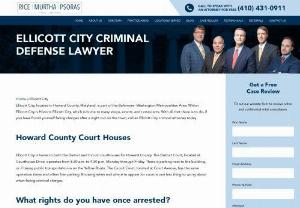 Ellicott City Criminal Defense Lawyers - The Law Offices of Randolph Rice represents clients in the areas of criminal defense,  personal injury,  DUI/DWI defense,  traffic ticket defense,  medical malpractice,  family law,  wills and estates law.