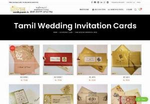Tamil Wedding Cards - Find The Most Exclusive & Large Collection of Indian Wedding Cards & Designer Scroll Invitations with Custom Designing and Printing on The Leading Online Store in India,  US,  Canada and Europe.